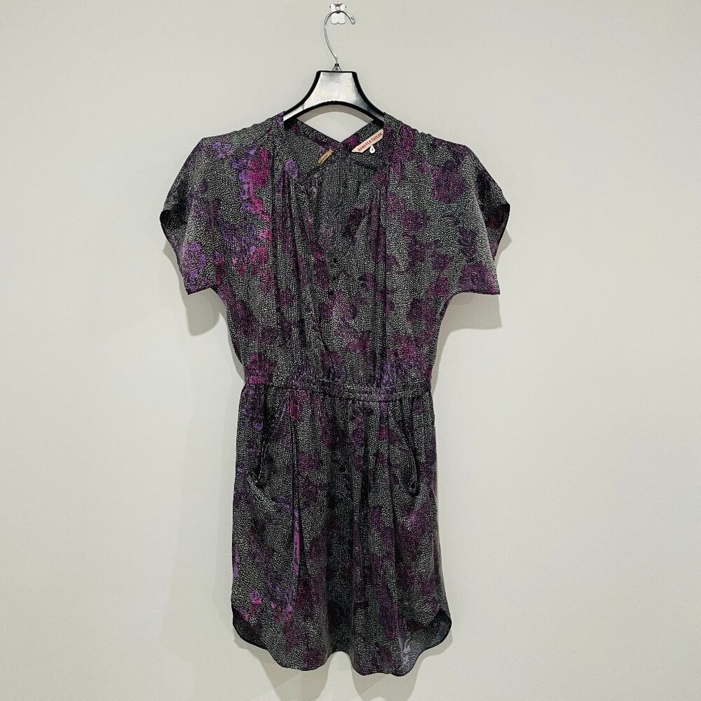 Rebecca Taylor Women Grey/Purple Dress Size 0